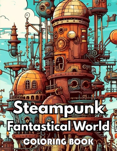 Steampunk Fantastical World Coloring Book New Edition 100+ Unique and Beautiful High-quality Designs
