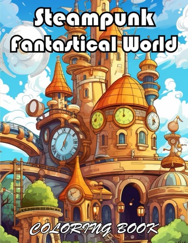 Steampunk Fantastical World Coloring Book 100+ Unique and Beautiful Designs for All Fans