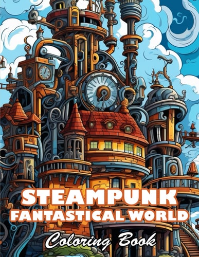 Steampunk Fantastical World Coloring Book 100+ High-quality Illustrations for All Ages
