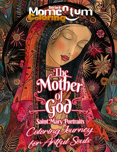 The Mother of God - Saint Mary Portraits, Colorful Journey for Artful Souls Explore the Divine Beauty and Grace of Saint Mary, Where Sacred Art and Spirituality Meet in Every Stroke