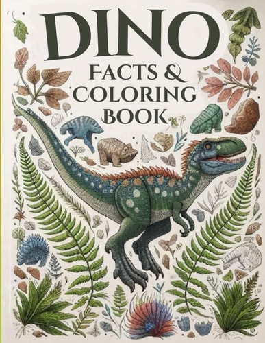 Dino Facts and Coloring Book Dinosaur Facts and Art for Young Paleontologists. Color, Learn, and Discover the Age of Dinosaurs. For Kids Between 5 to 10
