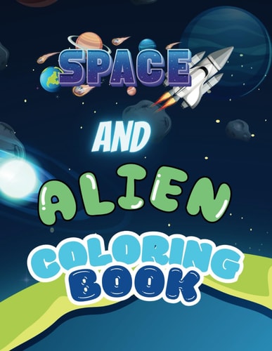 Space and Alien Coloring Book