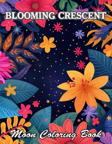 Blooming Crescent Moon Coloring Book New and Exciting Designs Suitable for All Ages