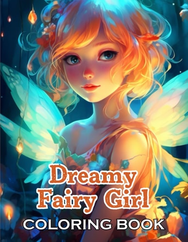 Dreamy Fairy Girl Coloring Book High Quality +50 Beautiful Designs