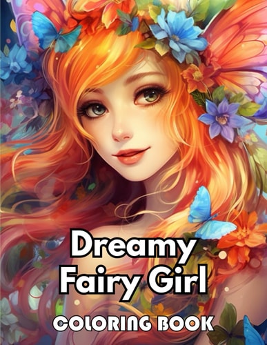 Dreamy Fairy Girl Coloring Book 50+ Unique and Beautiful High-quality Designs