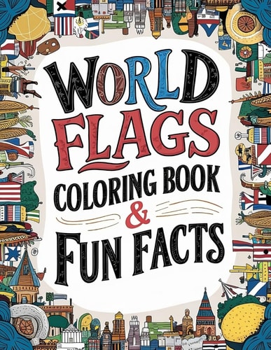 World Flags Coloring Book & Fun Facts Discover Flags & Fascinating Facts from Every Country (Educational Coloring Book)