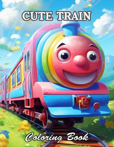 Cute Train Coloring Book A Stress Relief Experience for All Ages