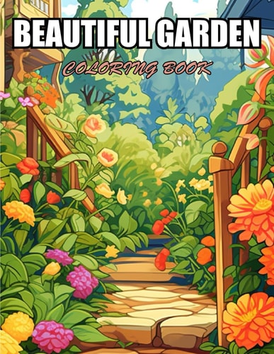 Beautiful Garden Coloring Book Relaxation, and Creativity Coloring Pages for All Fans