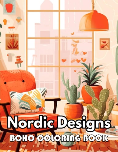 Nordic Designs Boho Coloring Book Unique and Beautiful High-quality Designs
