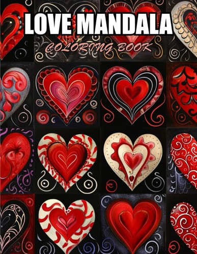 Love Mandala Coloring Book Stress Relief and Creativity Coloring Pages for All Fans