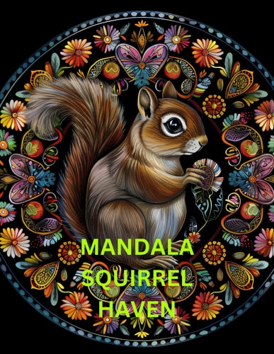 Mandala Squirrel Haven Coloring Book