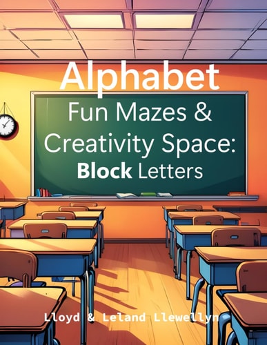 Alphabet Fun Mazes & Creativity Space Block Letters