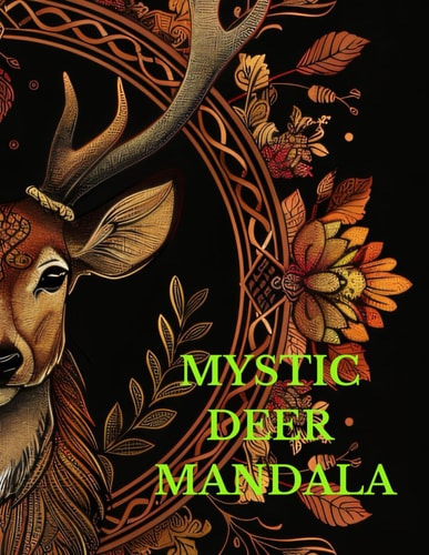 Mystic Deer Mandala Coloring Book