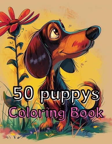 Coloring Book Puppy Experience the Joy of Coloring with 50 Unique Dog Illustrations