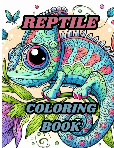 Adorable Reptiles Coloring Book