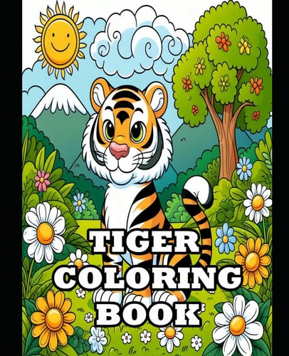 Tiger Coloring Book For Kids 4-8 Years Old