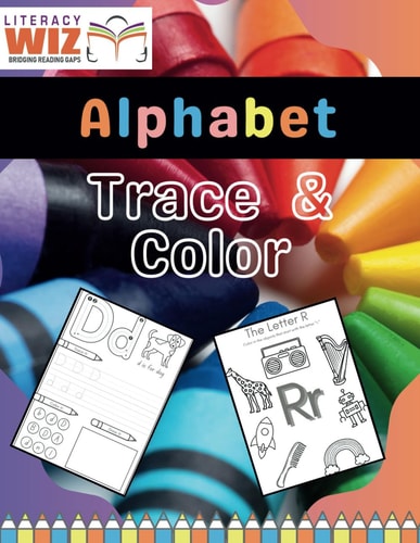 Alphabet Trace and Color: an Early Reader, Phonics Coloring Book