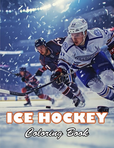 Ice Hockey Coloring Book for Kids 100+ Unique and Beautiful Designs for All Fans