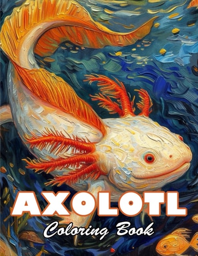 Axolotl Coloring Book 100+ High-Quality and Unique Colouring Pages