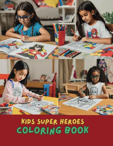 Epic Superheroes Coloring Book for Kids Awesome Coloring Pages for Young Superhero Fans Ages 4-12: Easy Coloring Pages for Kids Kids Coloring Fun