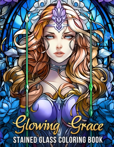 Glowing Grace Stained Glass Coloring Book