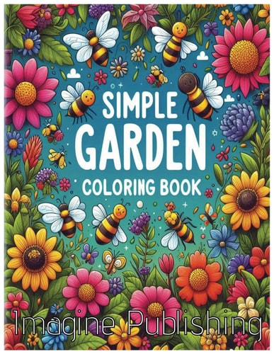 Simple Garden Coloring Book Easy and Fun Illustrations for Kids