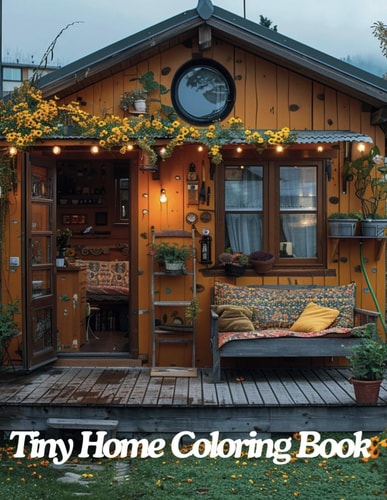 Tiny Homes Coloring Book