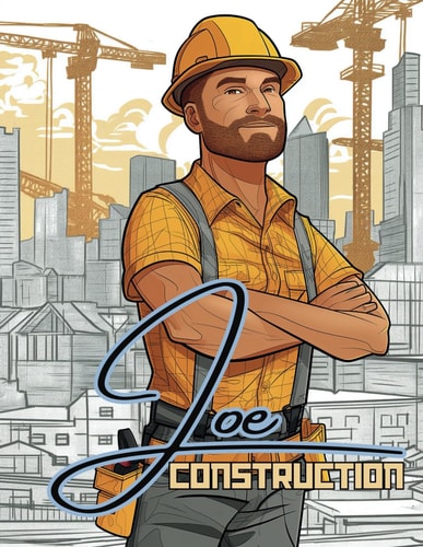 Joe Construction Coloring Book