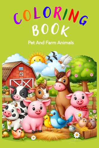 Coloring Book Pet And Farm Animals