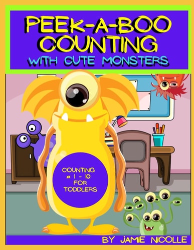 Peek-A-Boo Counting With Cute Monsters Counting #1-10 for Toddlers
