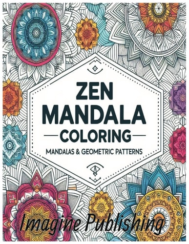 Zen Mandala Coloring Simple Geometric Designs for Relaxation
