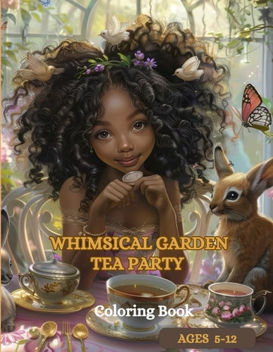 It's a Whimsical Garden Tea Party Children's Coloring Book