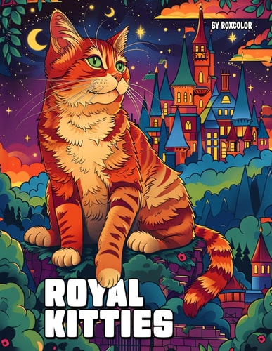 Royal Kitties Find Your Favorite Feline Friends to Color! A Coloring Book for All Ages. Relieve Stress and Relax Among the Castles and Cats