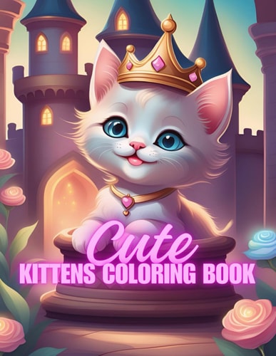 Cute Cats Coloring Book for Kids Adorable, Cute and Funny Kittens and Cats for Girls and Boys Aging 4-8