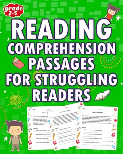 Reading Comprehension Passages For Struggling Readers Grade 2-5