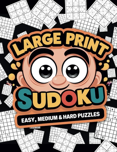 Large Print Sudoku Puzzle Book 300 Easy to Hard Puzzles - Fun Brain Games - Relaxing and Engaging - Ideal for Seniors and Adults - Boost Cognitive Skills