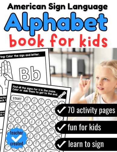 Sign Language Book for Kids American Sign Language Alphabet