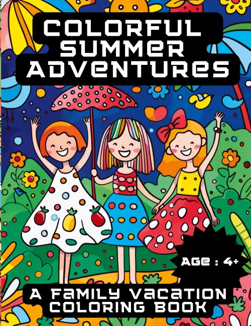 Colorful Summer Adventures: A Family Vacation Coloring Book
