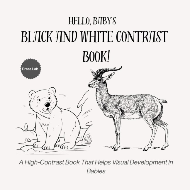 Hello, Babys Black and White Contrast Book!: A High-Contrast Book That Helps Visual Development in Babies