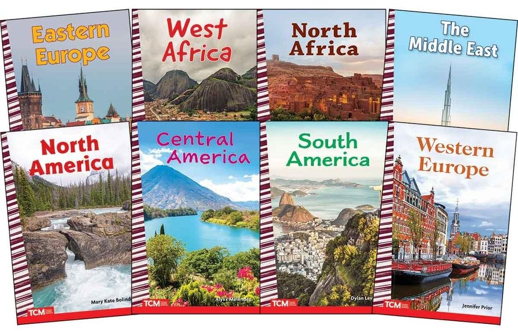 Explore the World: The Americas, Europe, Africa and the Middle East: Social Studies Readers 8-Book Set