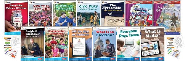 Understanding American Voting, Elections, and Roles and Responsibilities 13-Book Set Plus 2-Card Decks for Grades 2-3