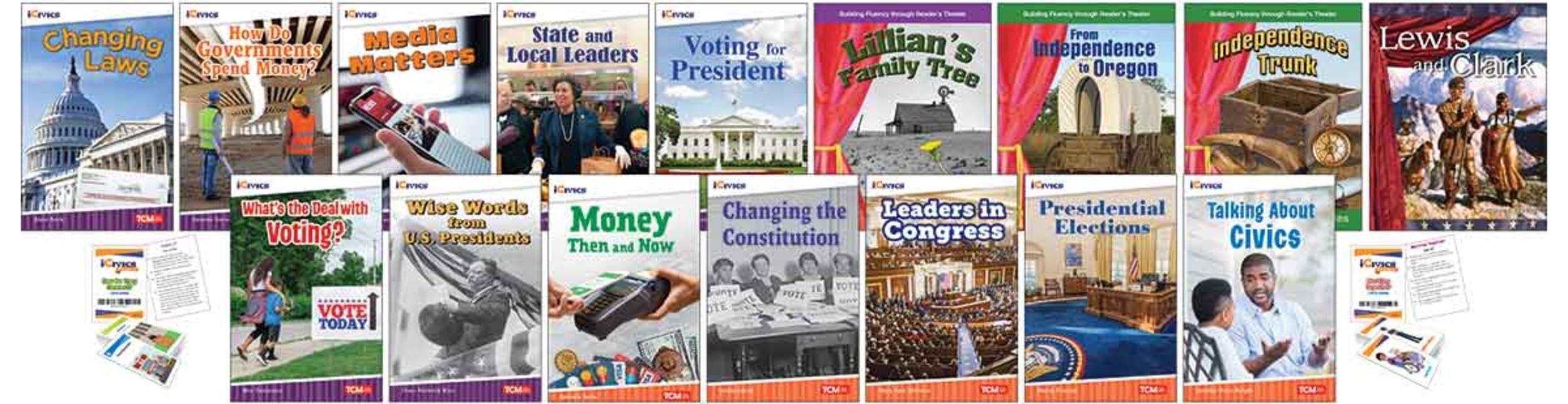 Understanding American Voting, Elections, Laws and Leaders 16-Book Set Plus 2-Card Decks for Grades 4-5