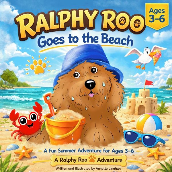 Ralphy Roo The Cavapoo: Goes to the beach