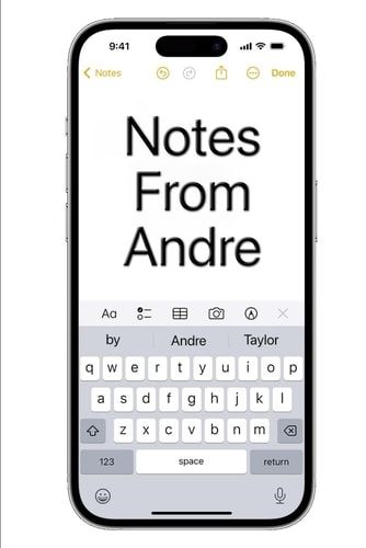 NOTES FROM ANDRE.