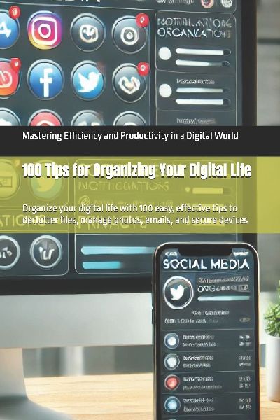 100 Tips for Organizing  Your Digital Life: Organize your digital life with 100 easy, effective tips to declutter files, manage photos, emails, and secure devices