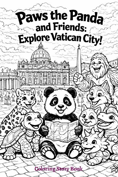 Paws the Panda and Friends Explore Vatican City Story Coloring Book