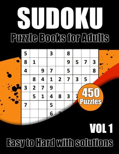 Sudoku Puzzles Easy to Hard 450 Sudokus Puzzle Book for Adults With Full Solutions