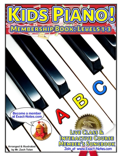 Kids Piano! Membership Book Levels 1-3: Live Class & Interactive Course Members Songbook