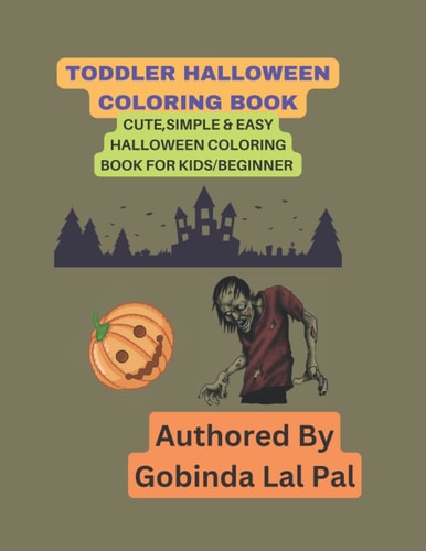 Toddler Halloween Coloring Book Cute, Simple & Easy Halloween Coloring Book for Kids/Beginner