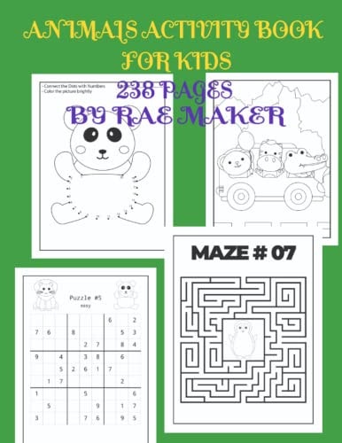 Animal Activity Book for Kids